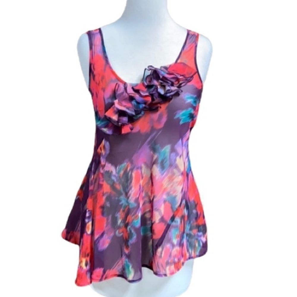 Express multi color tank blouse